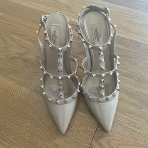 Valentino rockstud slingback high heel pumps size 40.5